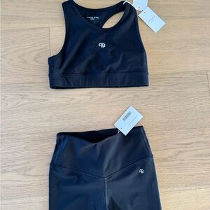 Anine Bing Kids Black Leggings Set